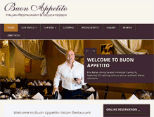 Tablet Screenshot of buonappetitoitalian.com